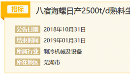 八宿海螺日產(chǎn)2500t/d熟料生產(chǎn)線篦冷機采購國際招標