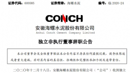 海螺水泥高管辭職！