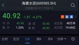 太慘了！海螺水泥1200億沒了！