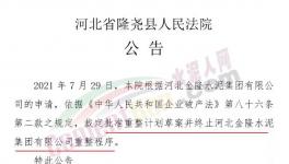 又有水泥企業(yè)申請重整和破產(chǎn)清算通過！