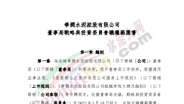 撤銷執(zhí)行委員會，華潤水泥成立戰(zhàn)略與投資委員會！