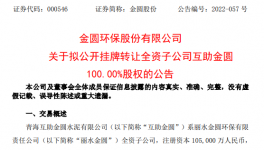金圓股份擬掛牌轉(zhuǎn)讓互助金圓100%股權(quán)，退出水泥業(yè)務(wù)！